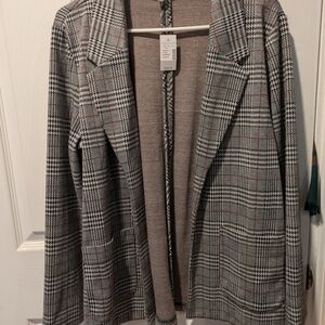 Maurices Gray Oversized Blazer with Wide Lapels